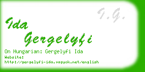 ida gergelyfi business card